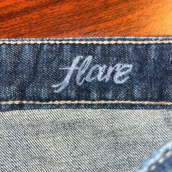 Calvin Klein flare leg blue jeans 12 NWT - Picture 3 of 7